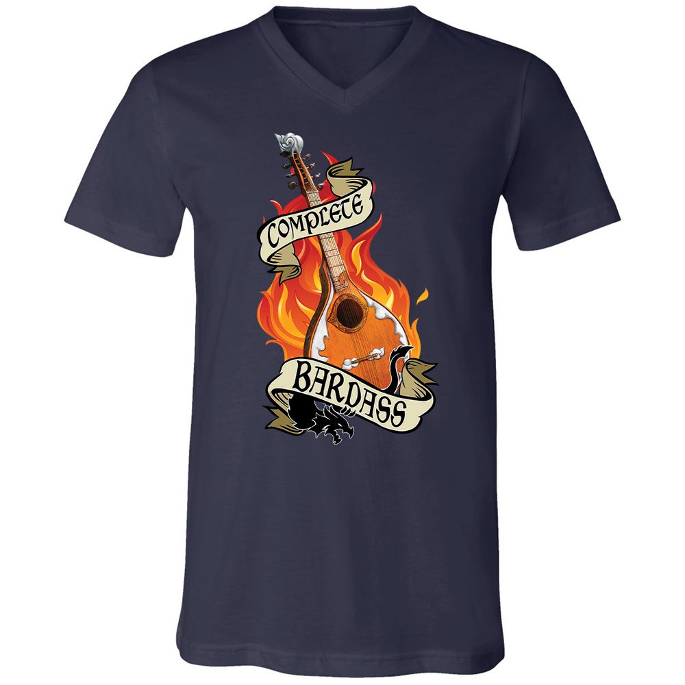 Complete Bardass Unisex V-Neck T-Shirt - Navy - 2