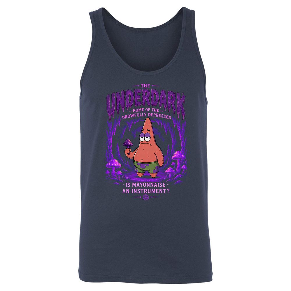The Underdark Unisex Jersey Tank - Navy - 2