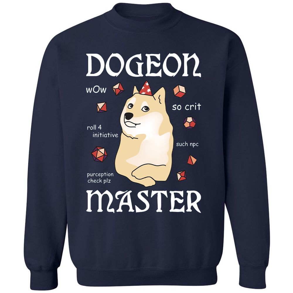Dogeon Master Classic Unisex Sweatshirt - Navy - 2