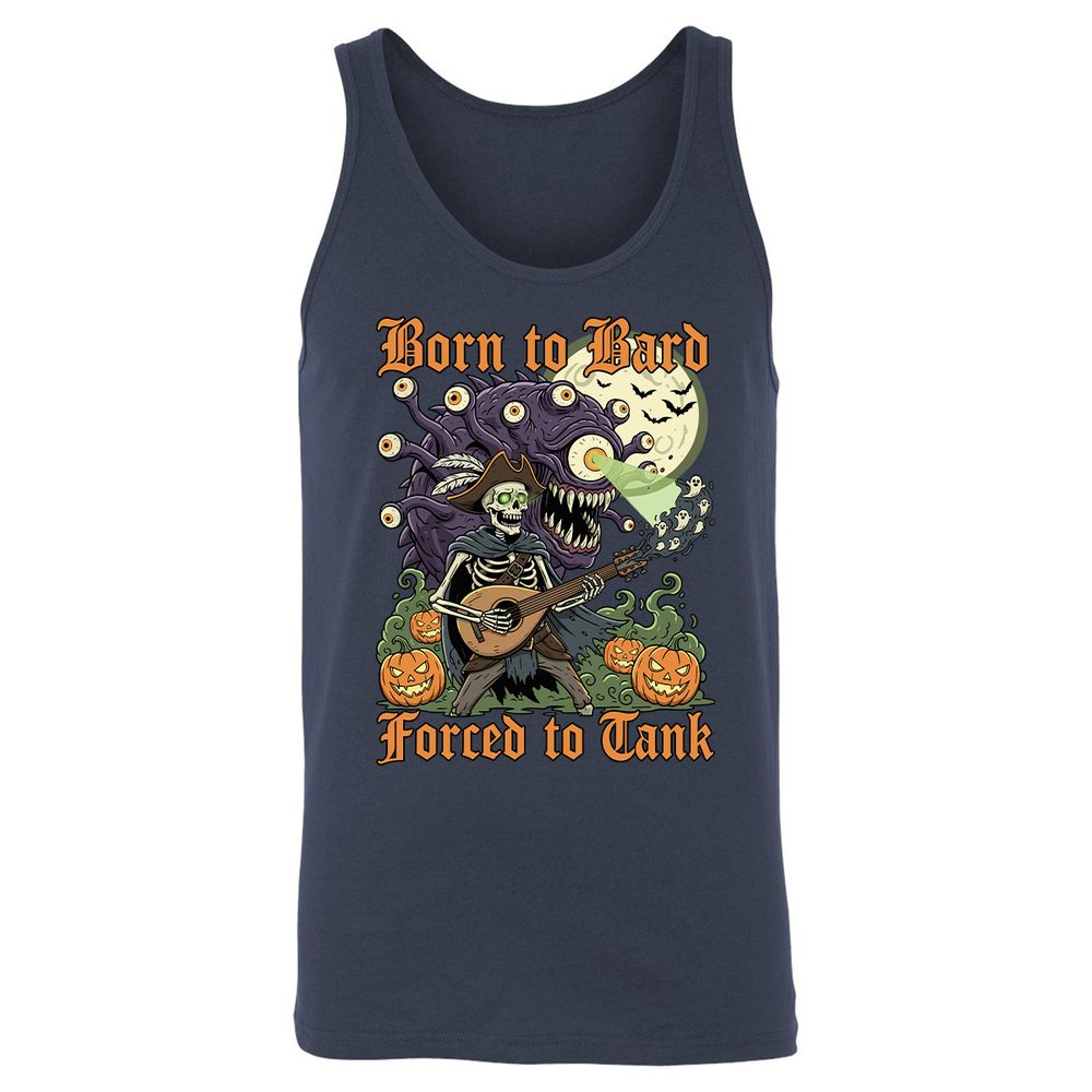 Born to Bard – Forced to Tank Unisex Jersey Tank - Navy - 2