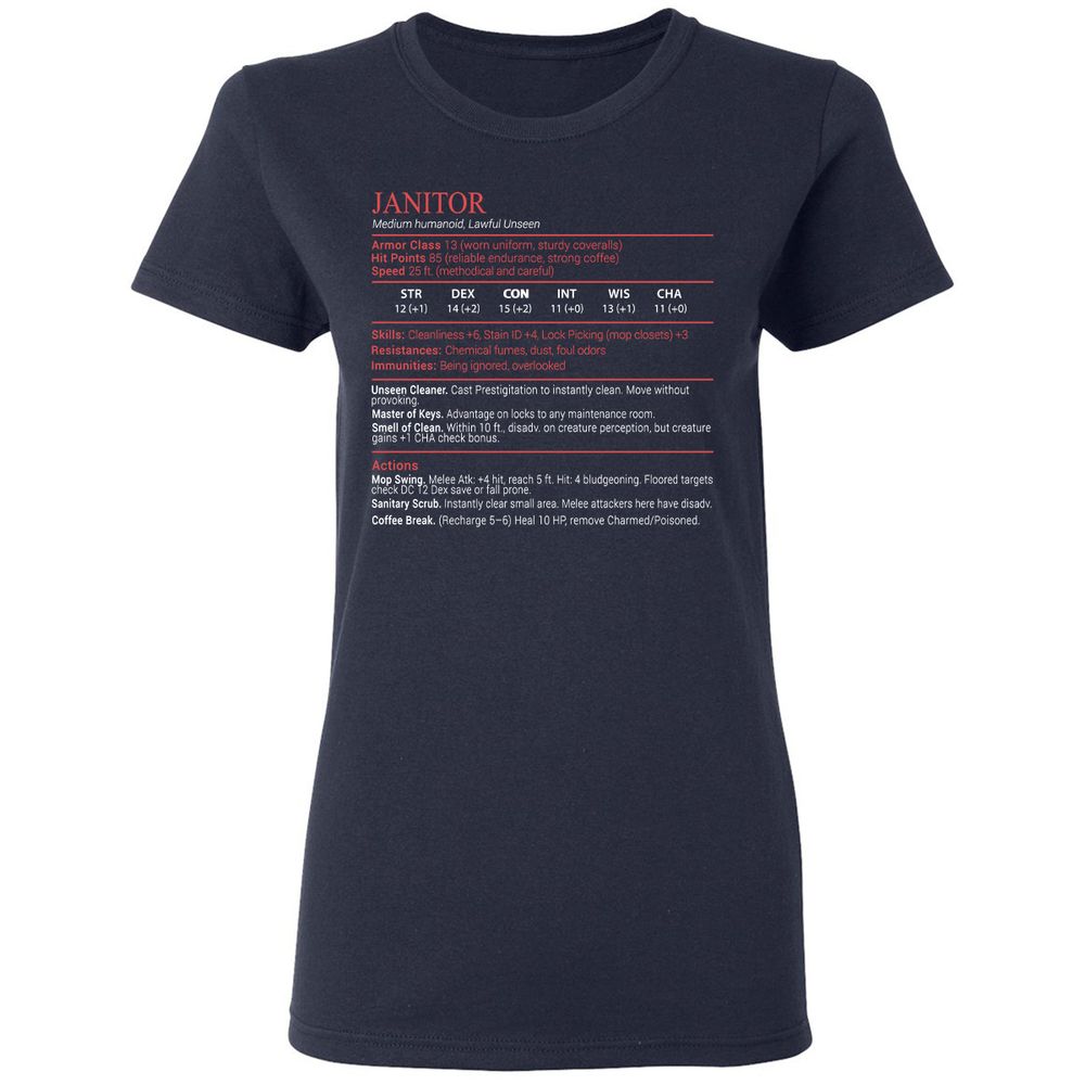 Janitor Stats Block - Navy - 2