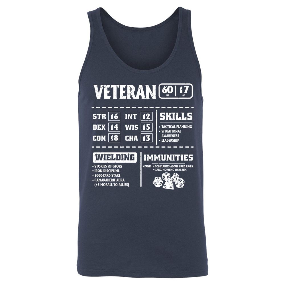 Veteran New Ver. Unisex Jersey Tank - Navy - 2
