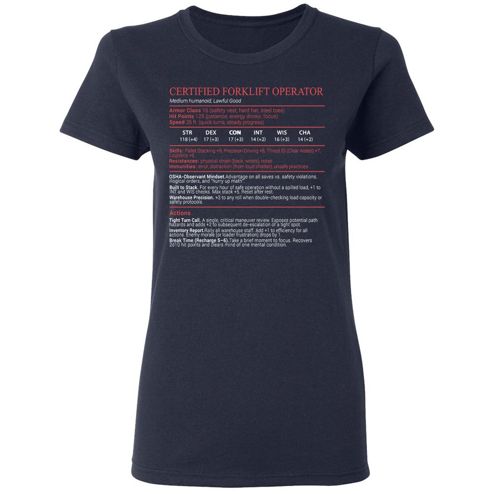 Certified Forklift Operator Stats Block - Navy - 2