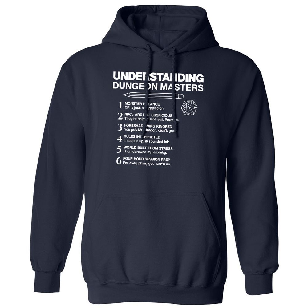 Understanding Dungeon Masters Classic Unisex Hoodie - Navy - 2
