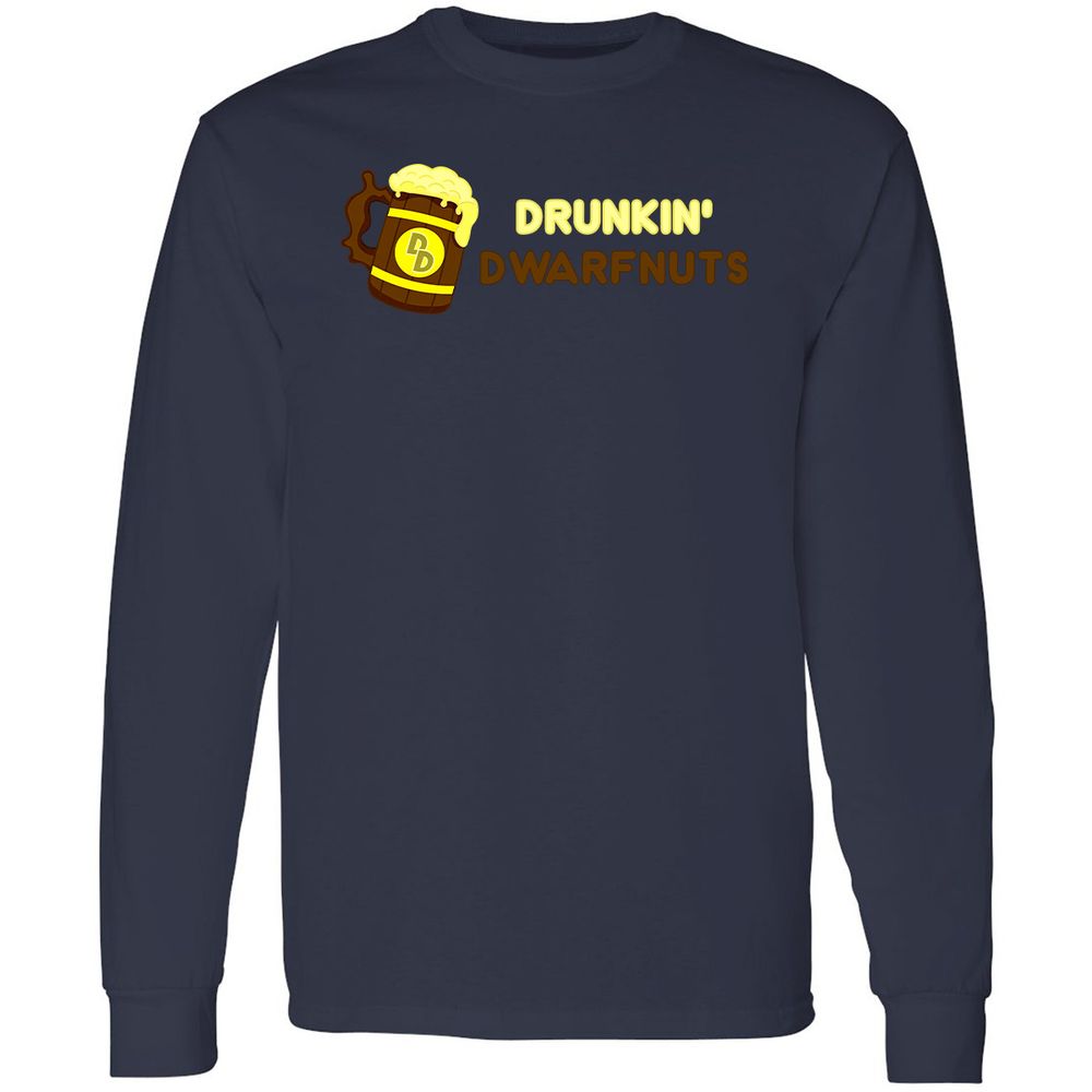 Drunkin' Dwartnuts Long Sleeve T-Shirt - Navy - 2