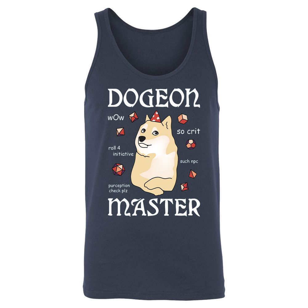 Dogeon Master Unisex Jersey Tank - Navy - 2