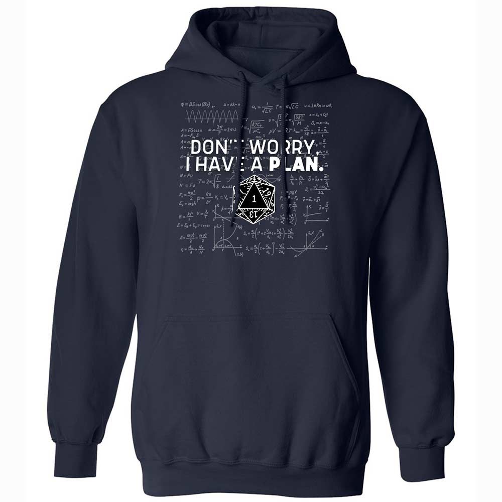 Dont Worry I Have A Plan Classic Unisex Hoodie - Navy - 2