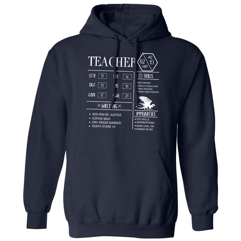 Teacher New Classic Unisex Hoodie - Navy - 2