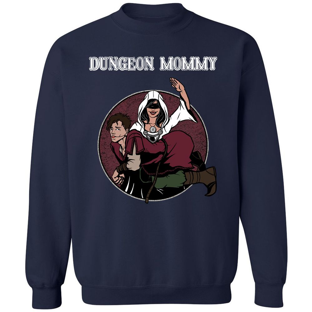 Dominant Dungeon Mommy Classic Unisex Sweatshirt - Navy - 2