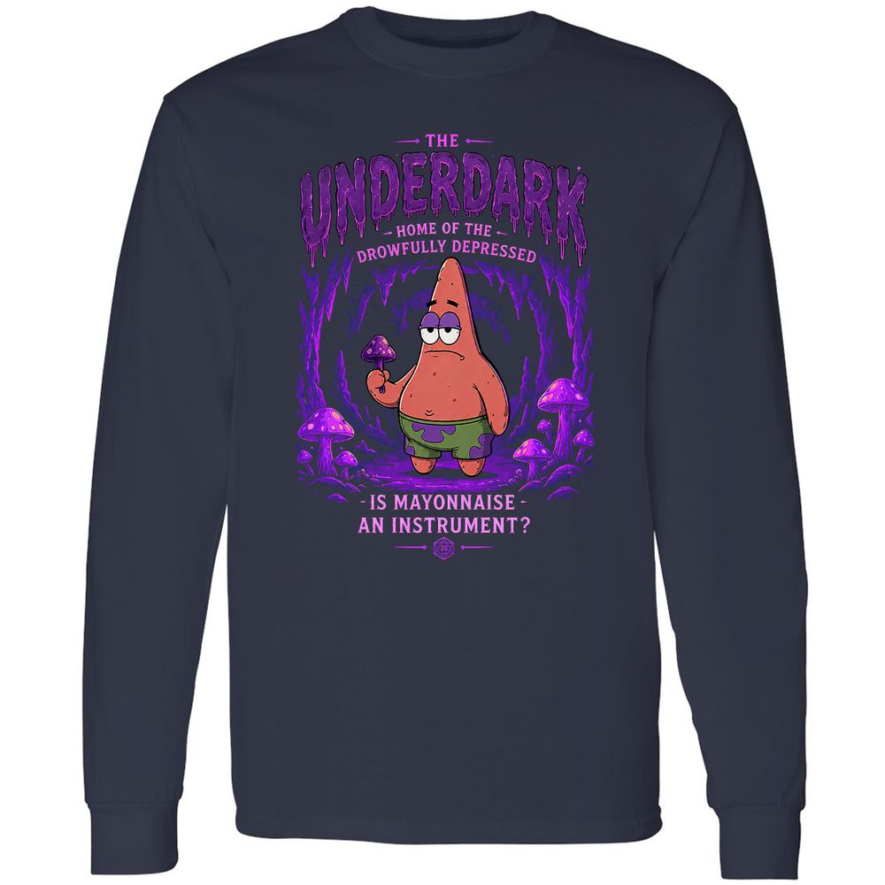 The Underdark Long Sleeve T-Shirt - Navy - 2