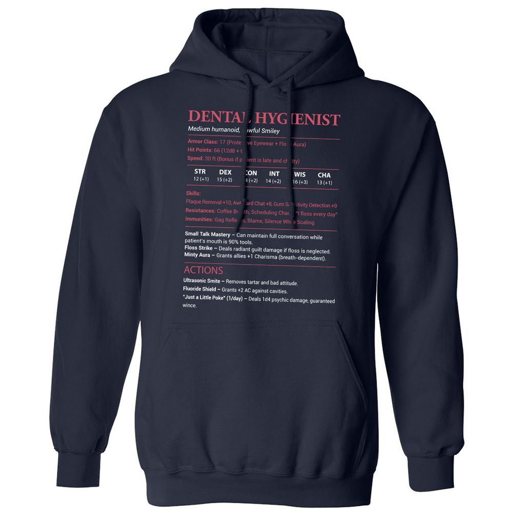 Dental Hygienist Classic Unisex Hoodie - Navy - 2