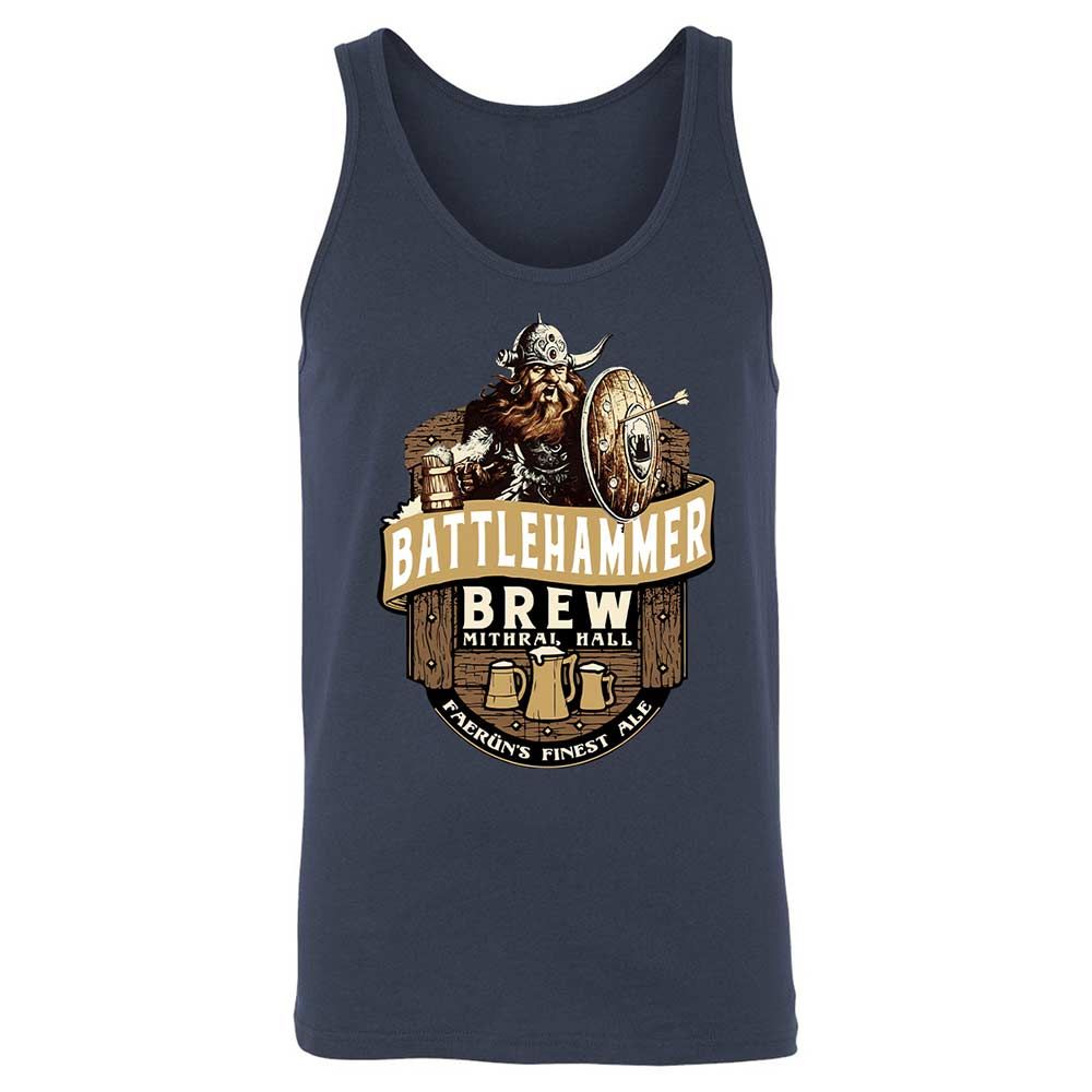 Battlehammer Brew Unisex Jersey Tank - Navy - 2