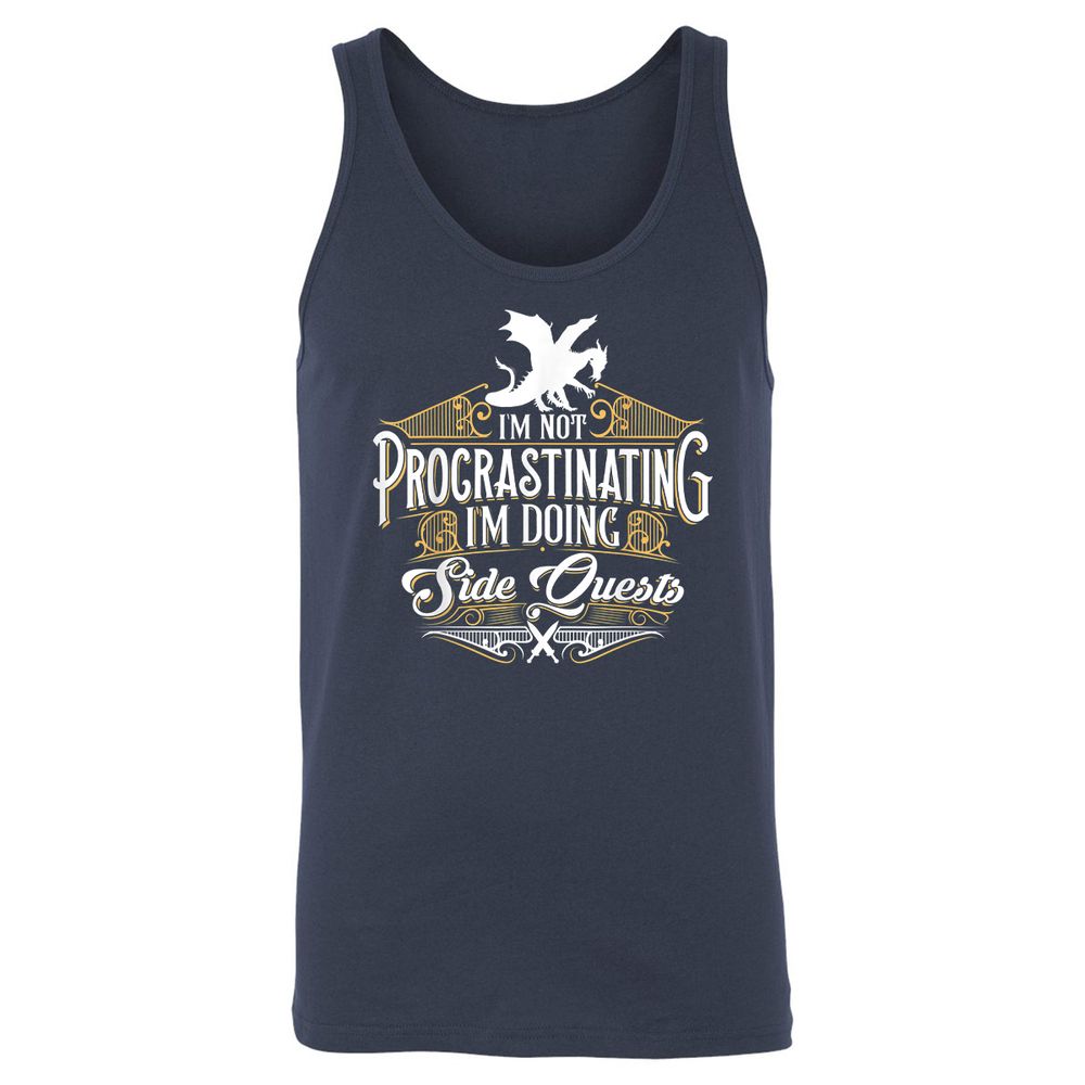 I'm Doing Side Quests Unisex Jersey Tank - Navy - 2