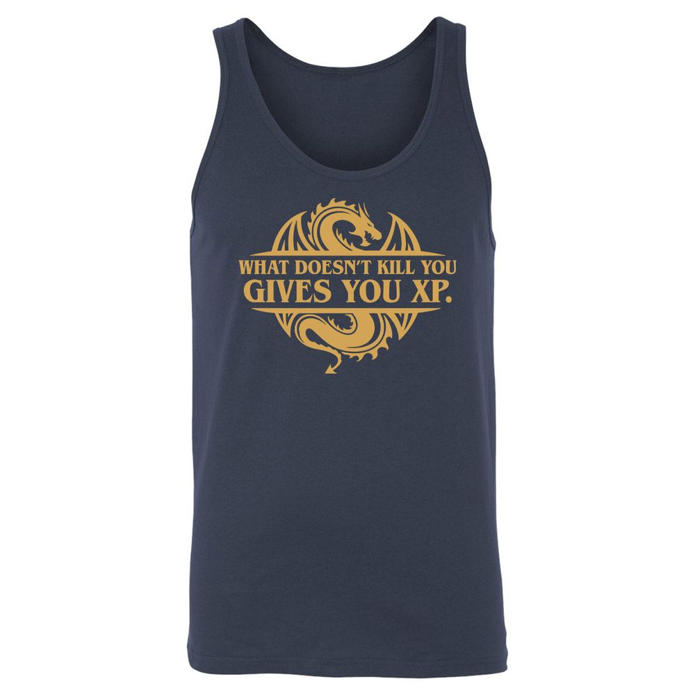 What Doesn't Kill You Gives You XP Unisex Jersey Tank - Navy - 2
