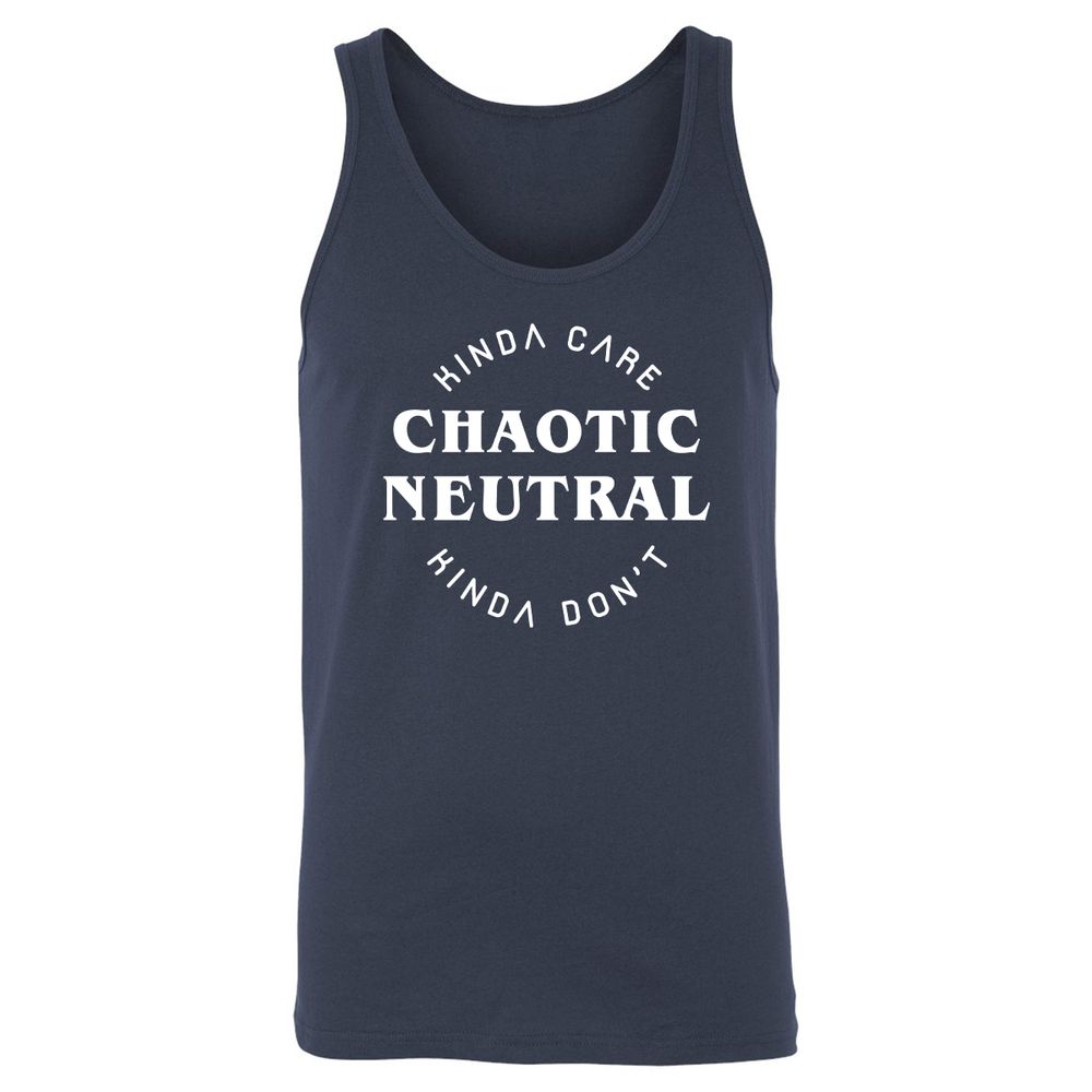 Chaotic Neutral Unisex Jersey Tank - Navy - 2