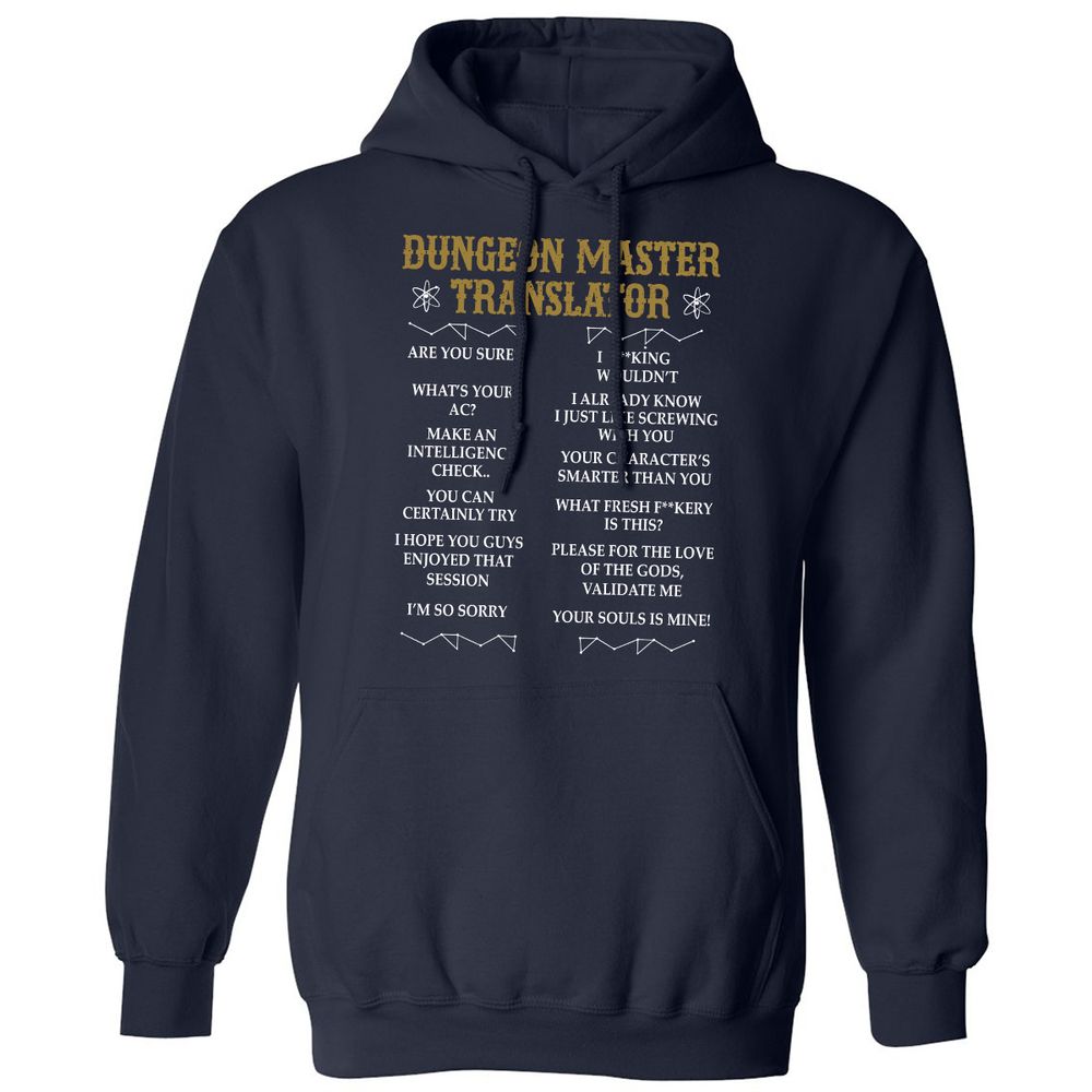 Dungeon Master Translator Classic Unisex Hoodie - Navy - 2