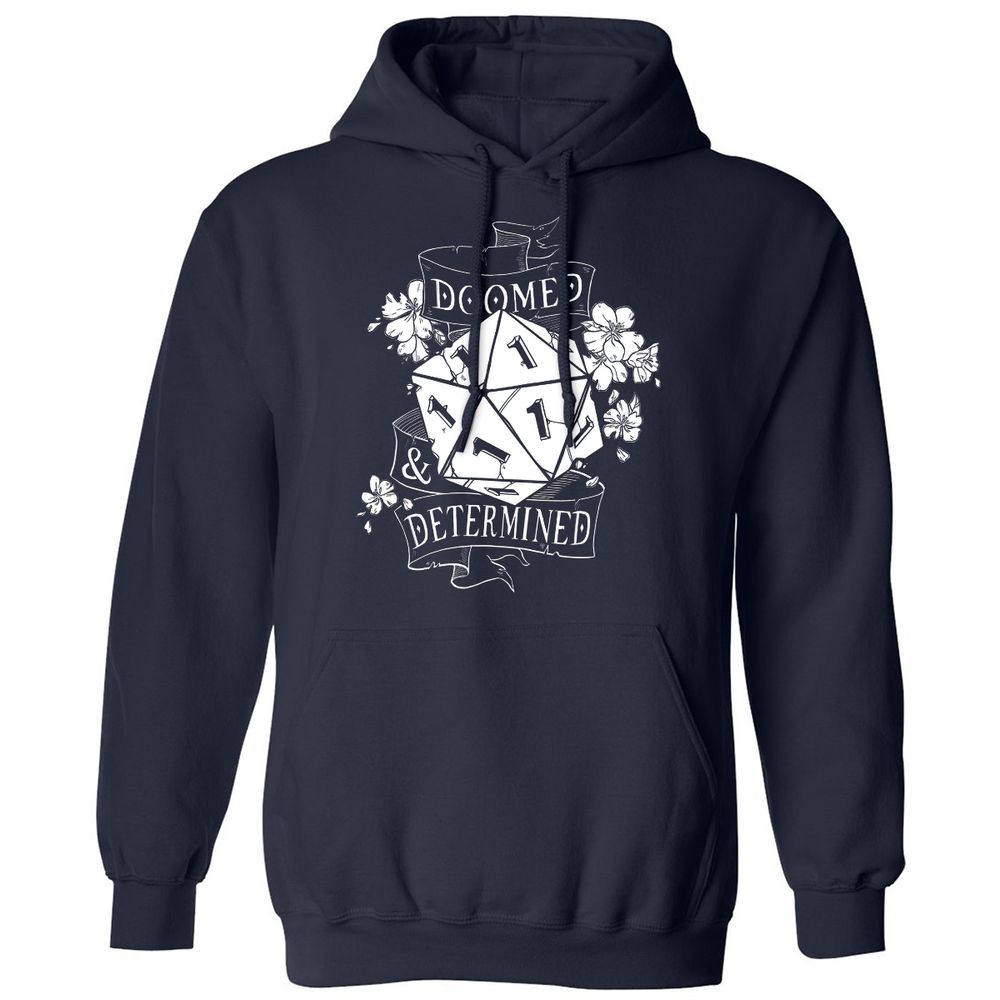 Doomed Determined Classic Unisex Hoodie - Navy - 2