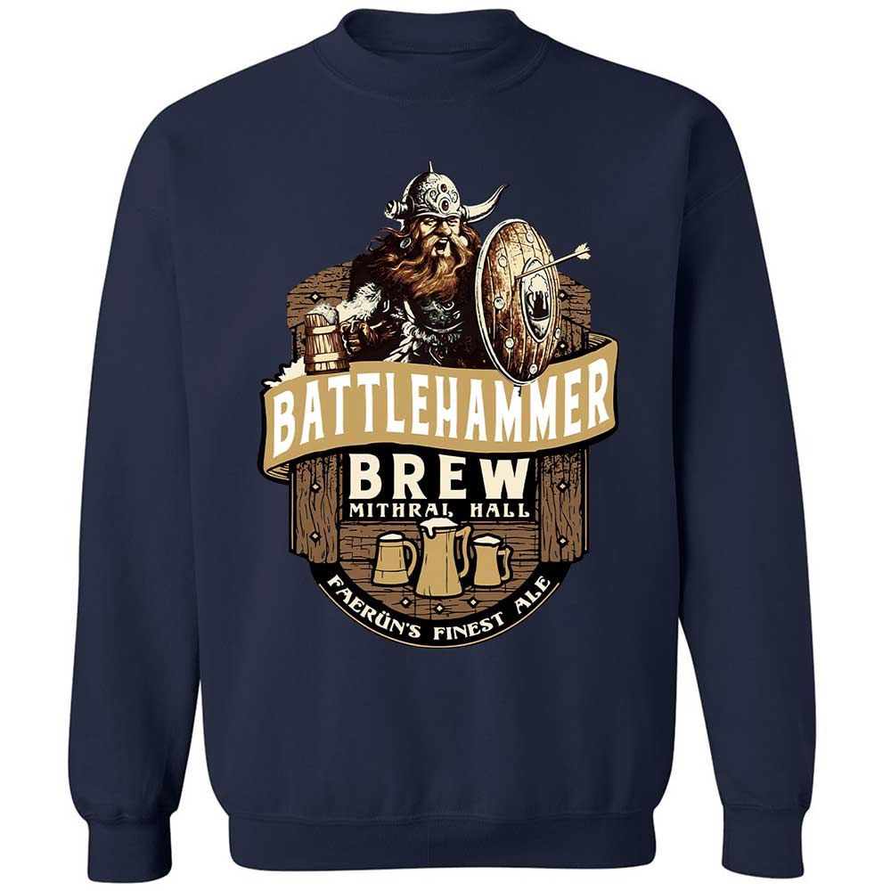 Battlehammer Brew Classic Unisex Sweatshirt - Navy - 2