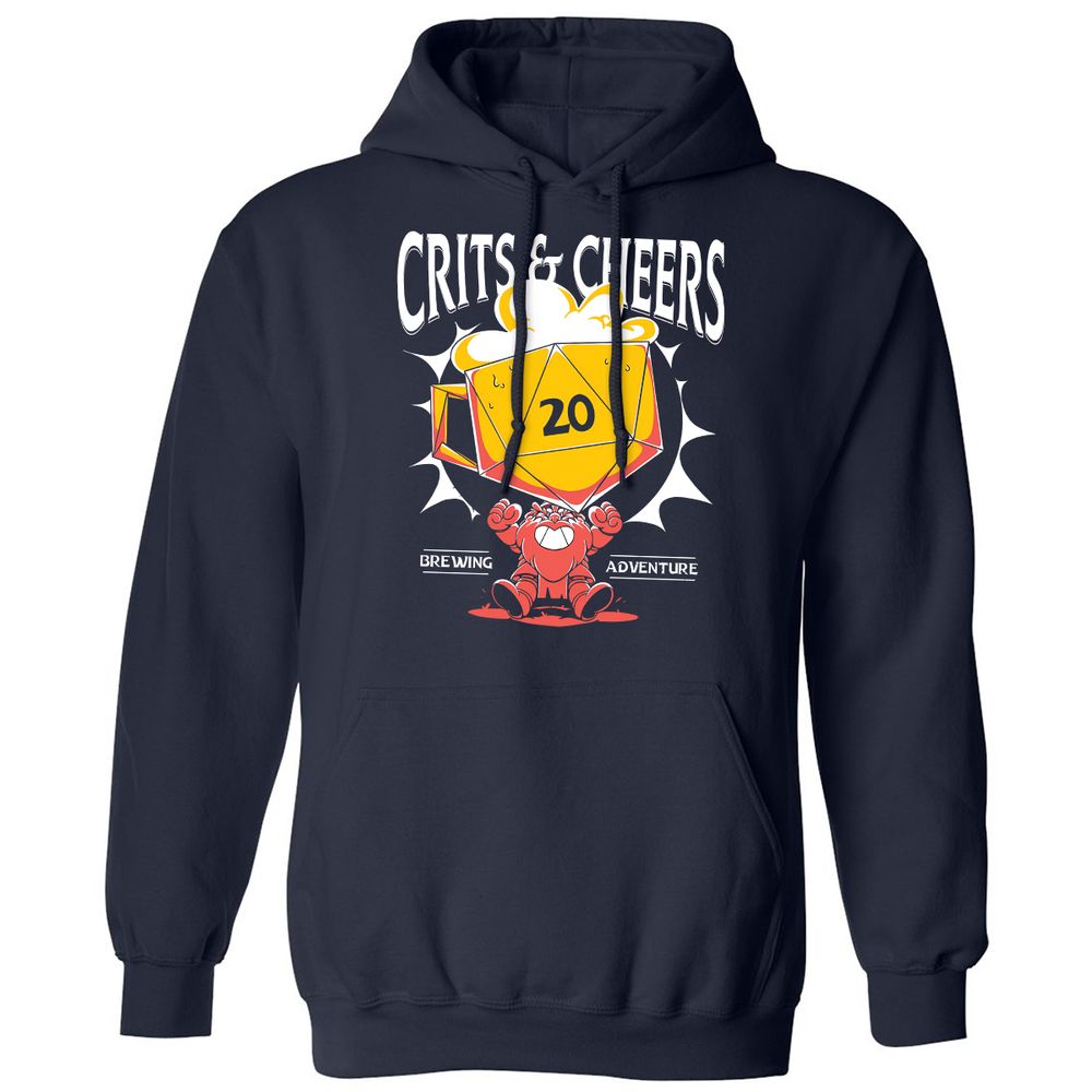 Crits & Cheers Classic Unisex Hoodie - Navy - 2