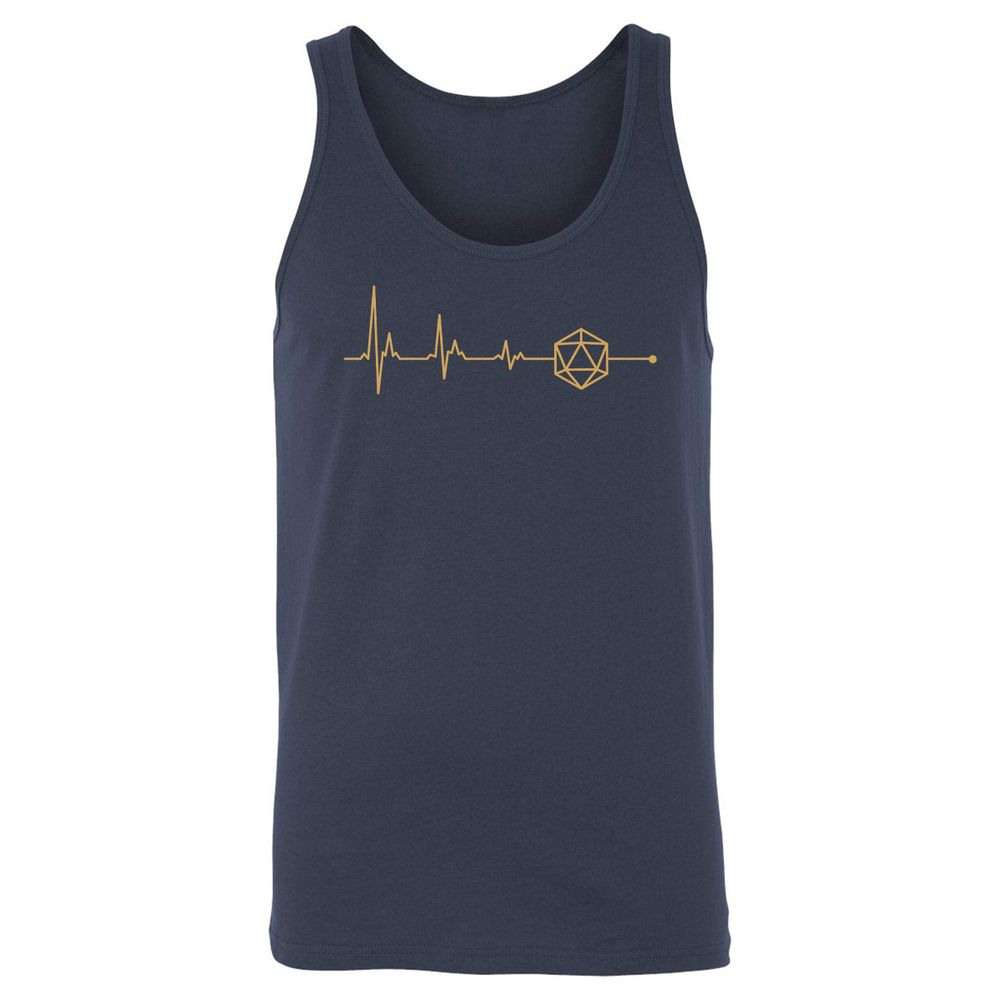 D20 Dice Is My Life Unisex Jersey Tank - Navy - 2