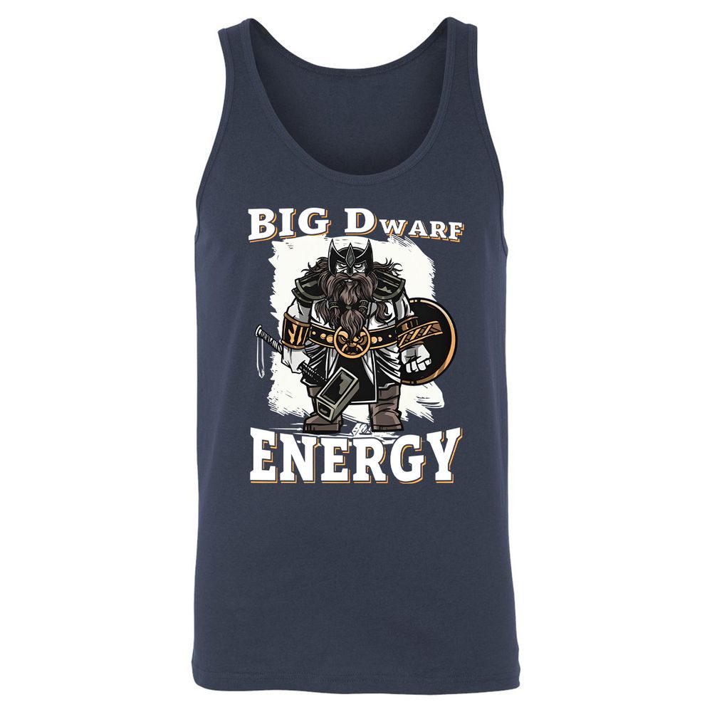Big Dwarf Energy Unisex Jersey Tank - Navy - 2