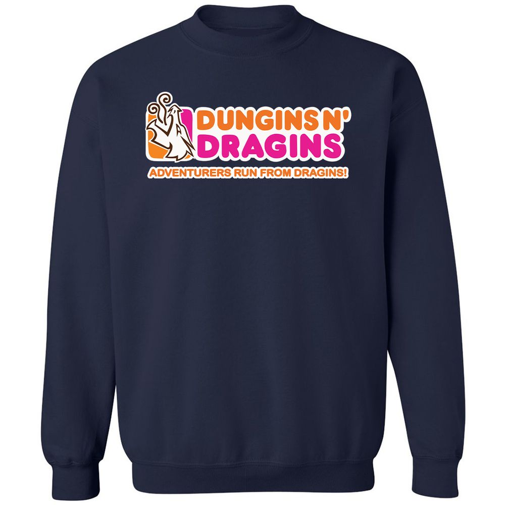 Dungins & Dragins Classic Unisex Sweatshirt - Navy - 2