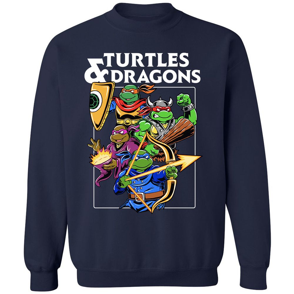 Turtles & Dragons Classic Unisex Sweatshirt - Navy - 2