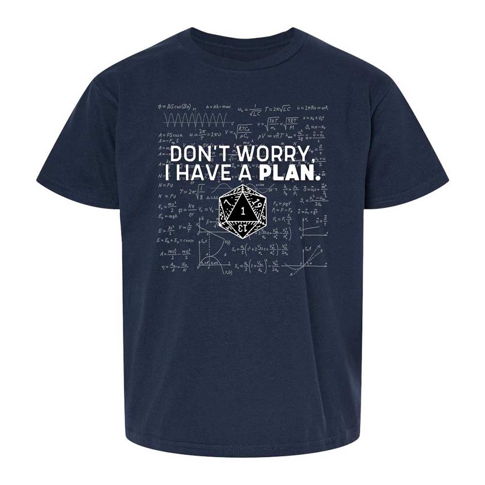 Dont Worry I Have A Plan Kids T-Shirt - Navy - 2