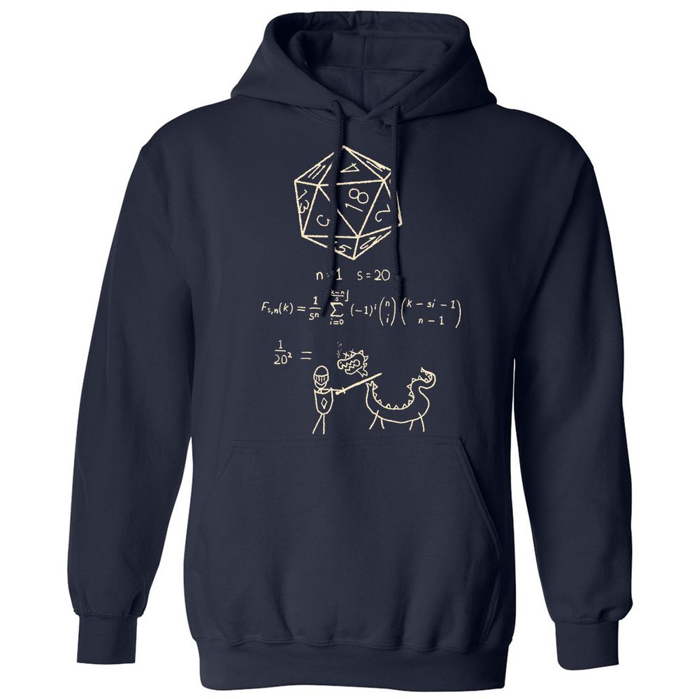 Science Of20 Sided Dice Classic Unisex Hoodie - Navy - 2