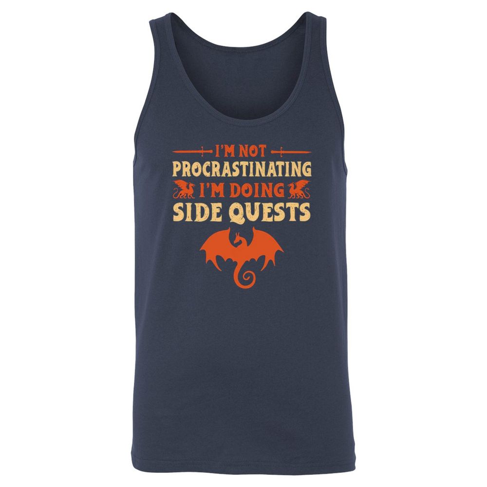 I'm Doing Side Quests Unisex Jersey Tank - Navy - 2
