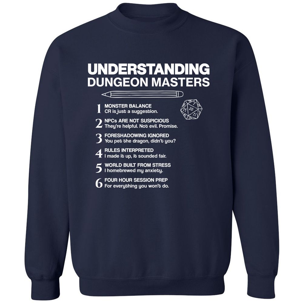 Understanding Dungeon Masters Classic Unisex Sweatshirt - Navy - 2