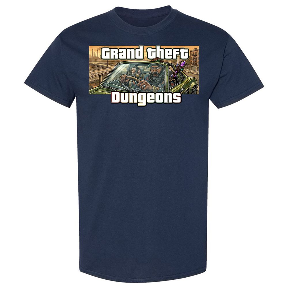 Grand Theft Dungeons Classic Unisex T-Shirt - Navy - 2