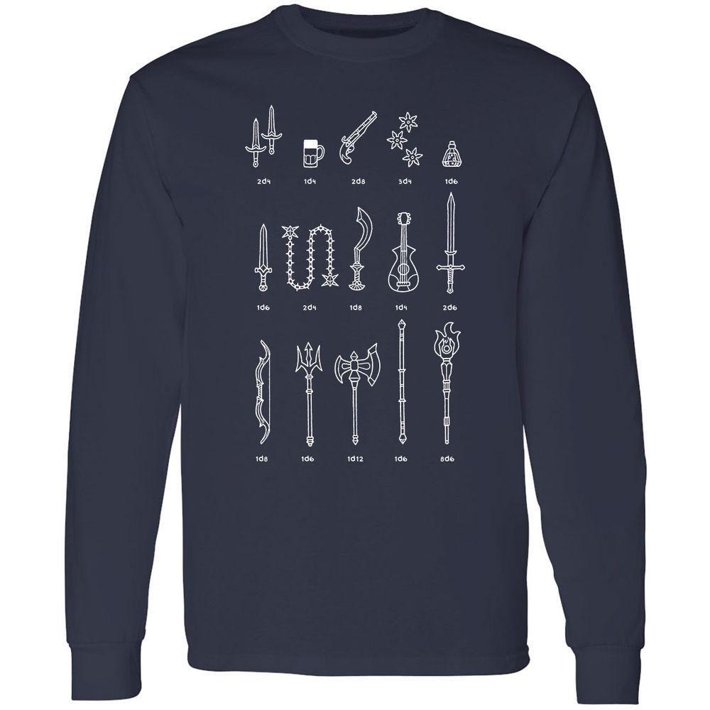 Damage Dealer RPG Long Sleeve T-Shirt - Navy - 2