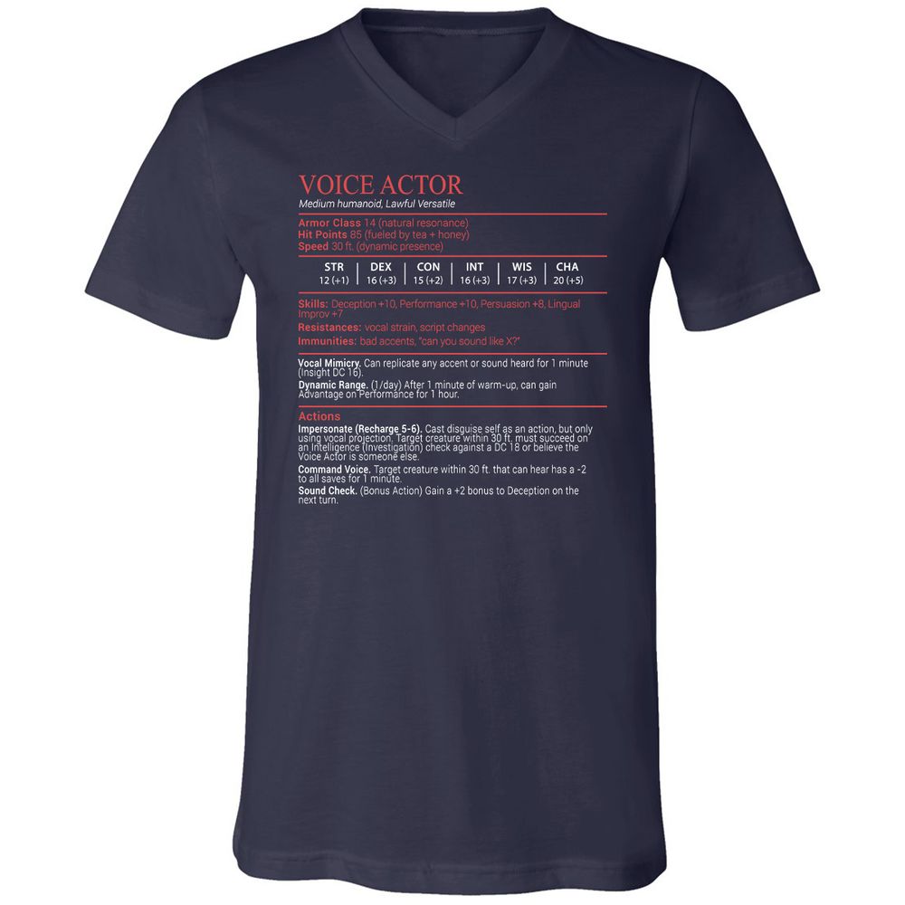 Voice Actor Stats Block - Navy - 2
