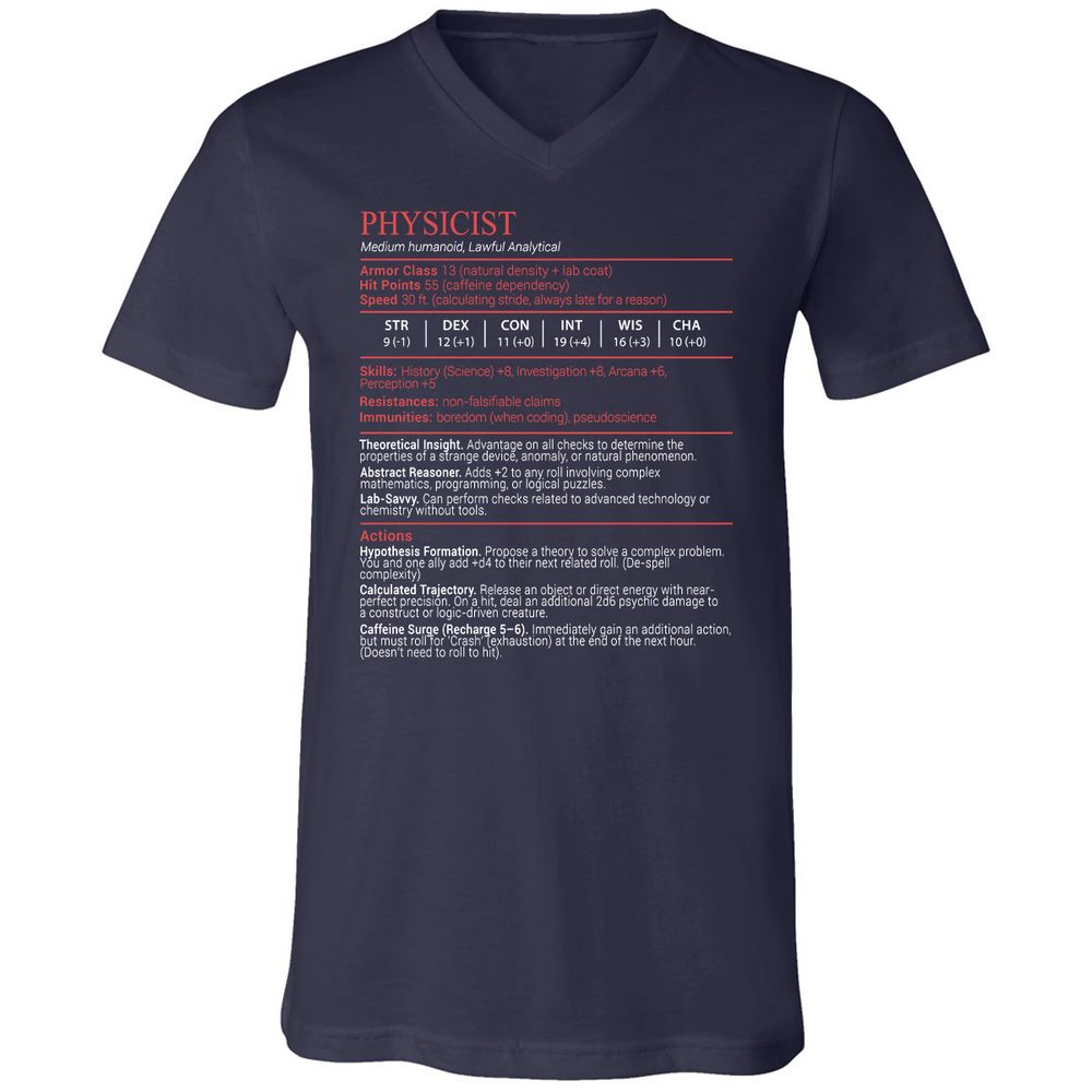 Physicist Stats Block - Navy - 2