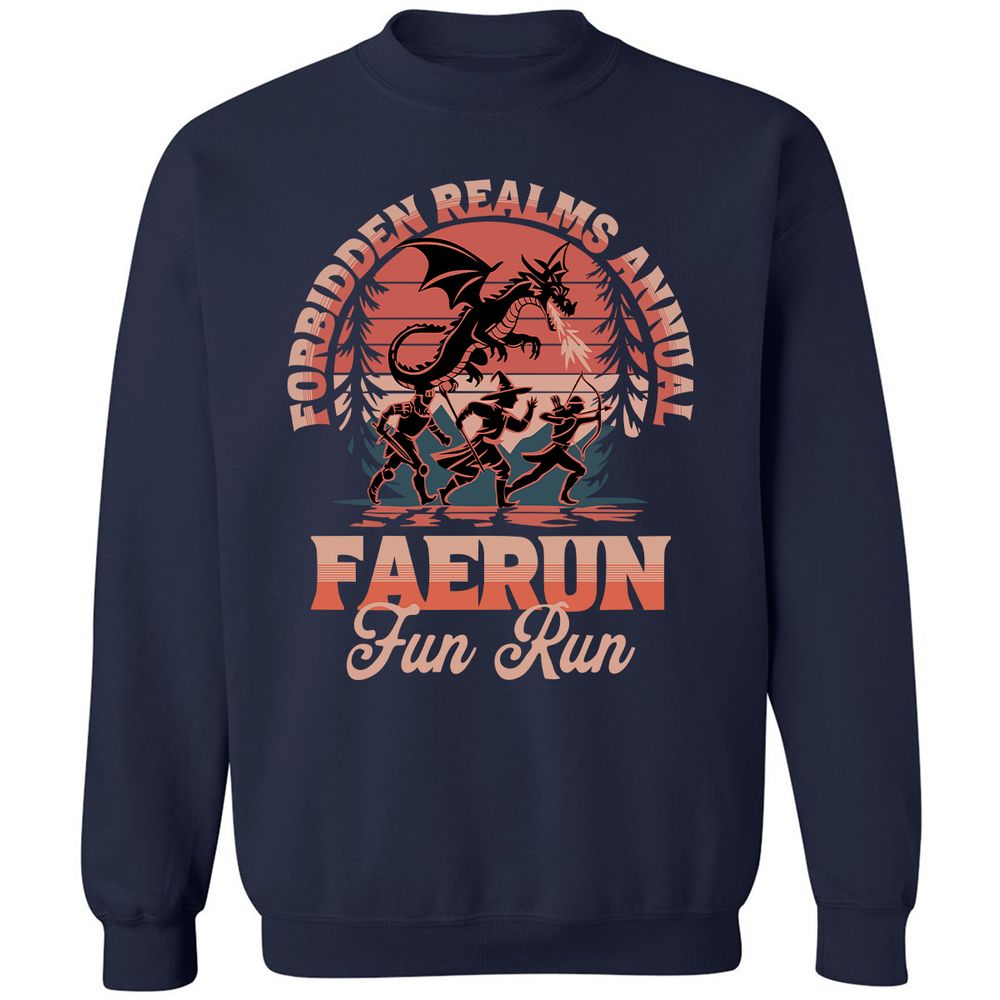 Faerun Fun Run Classic Unisex Sweatshirt - Navy - 2