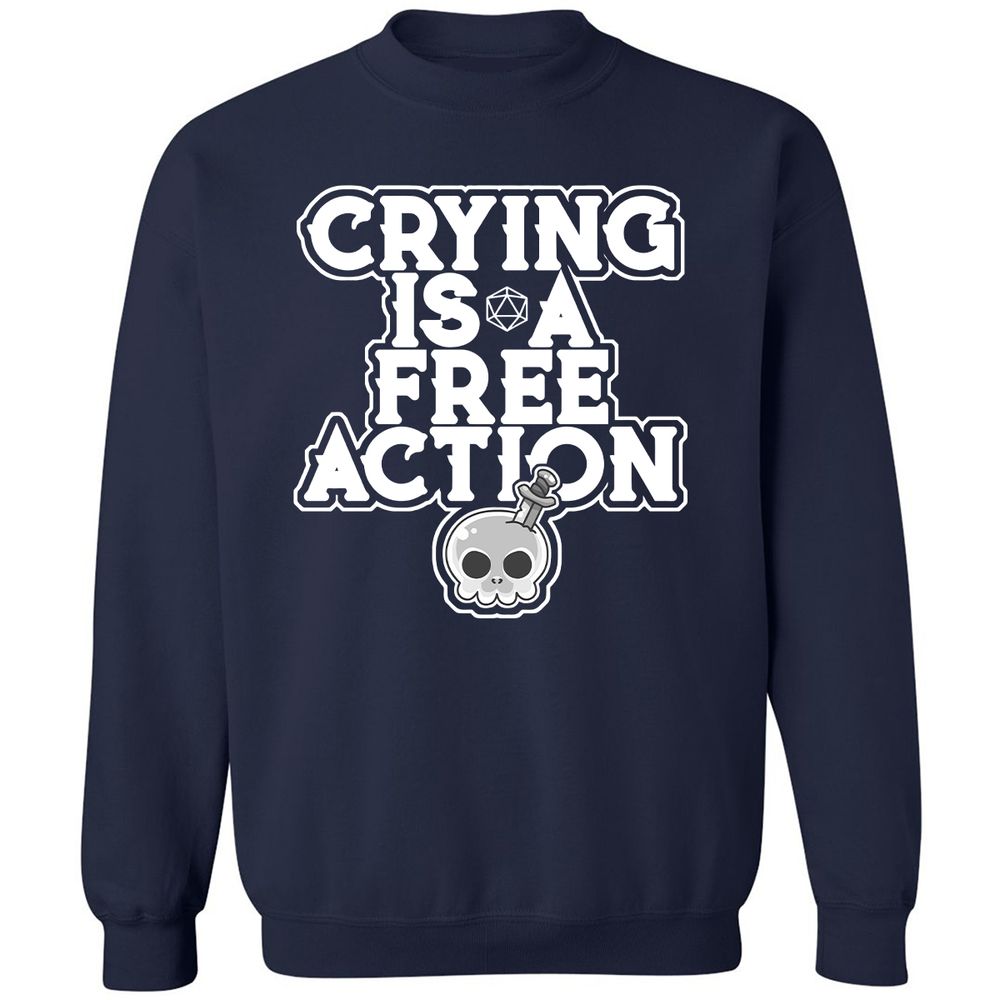 Crying Is A Free Action Classic Unisex Sweatshirt - Navy - 2