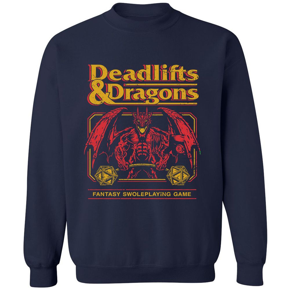 Deadlifts & Dragons - Navy - 2