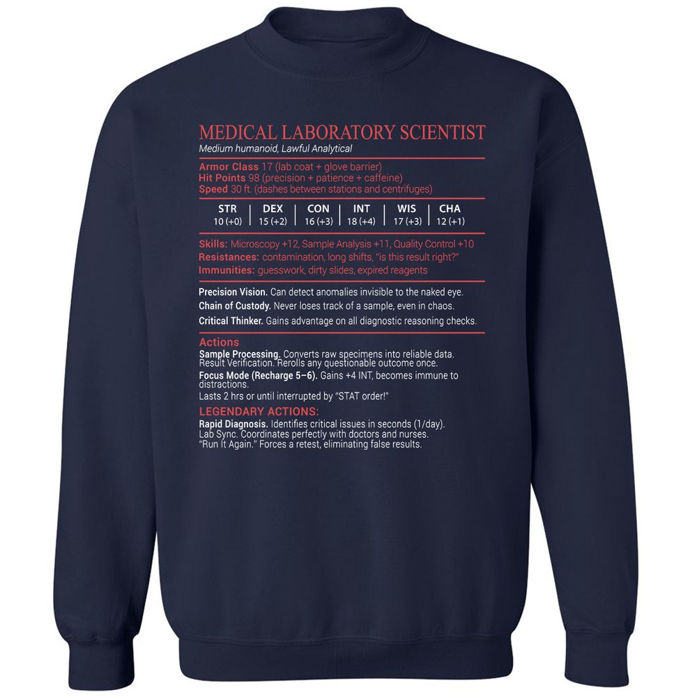 Medical Laboratory Scientist Stats Block - Navy - 2