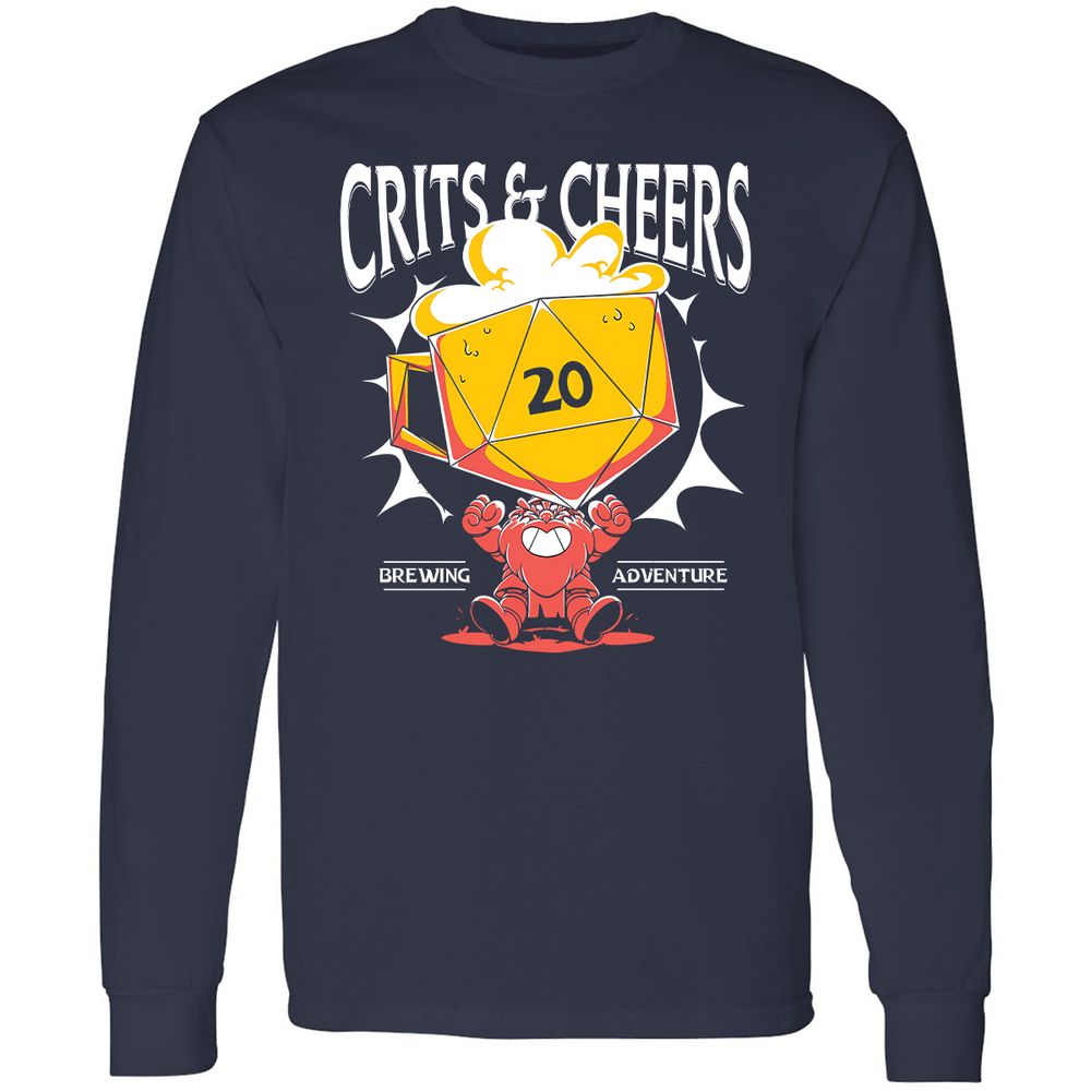 Crits & Cheers Long Sleeve T-Shirt - Navy - 2