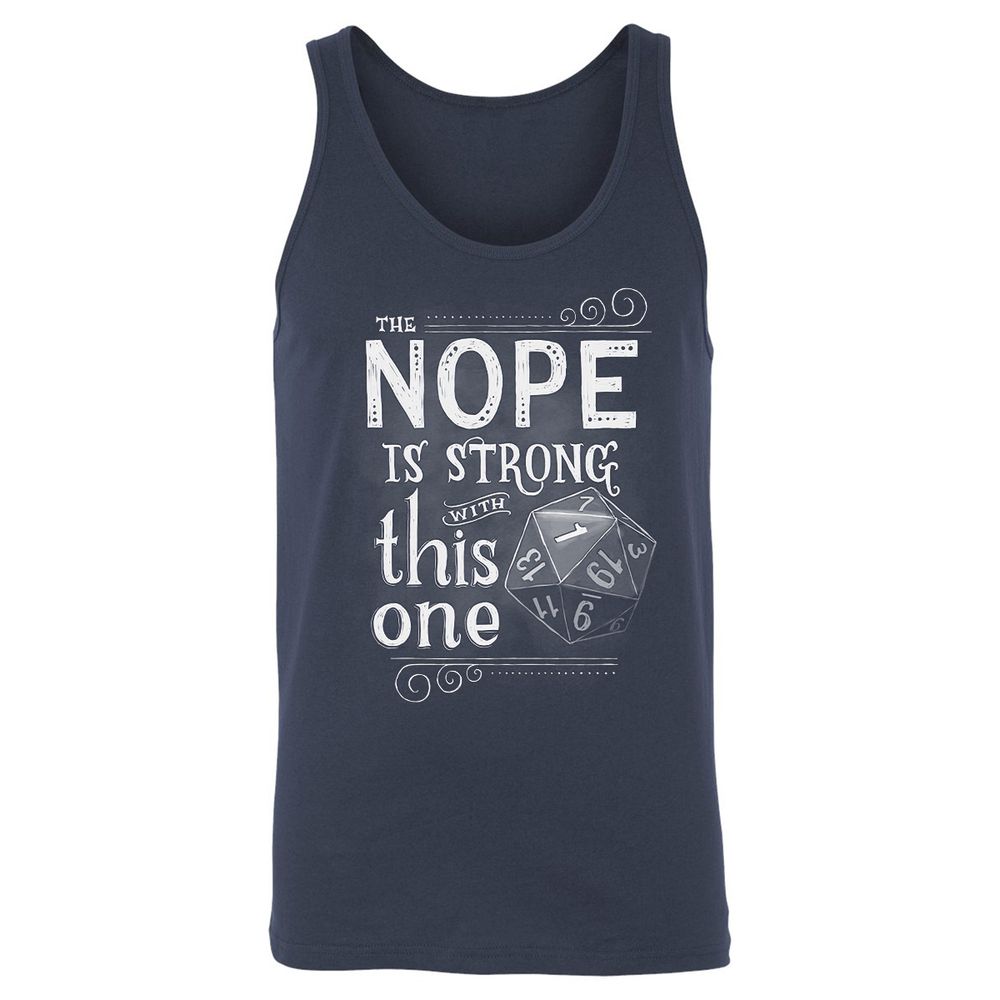 The NOPE is Strong with This One Unisex Jersey Tank - Navy - 2