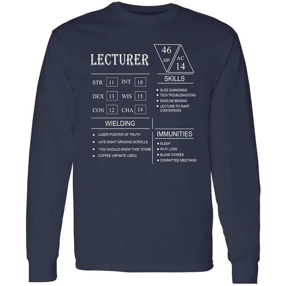Lecturer New Long Sleeve T-Shirt - Navy - 2
