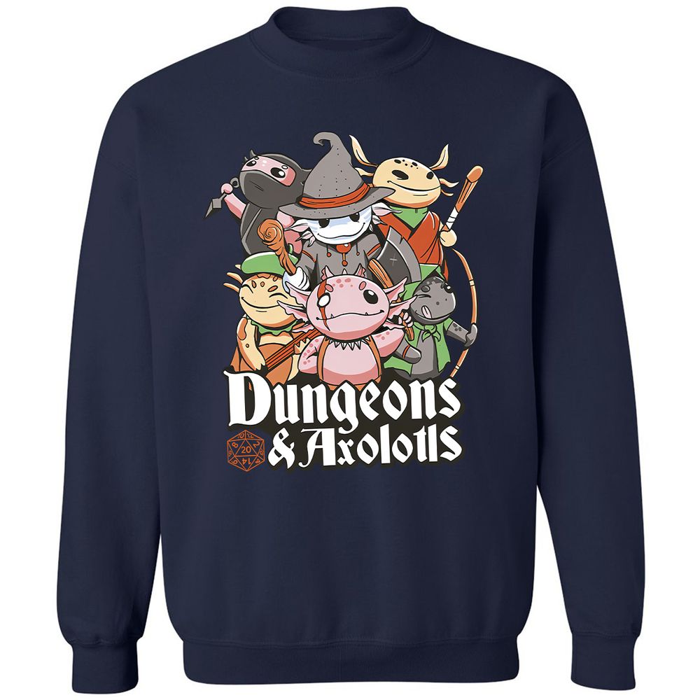 Dungeons And Axolotls Classic Unisex Sweatshirt - Navy - 2