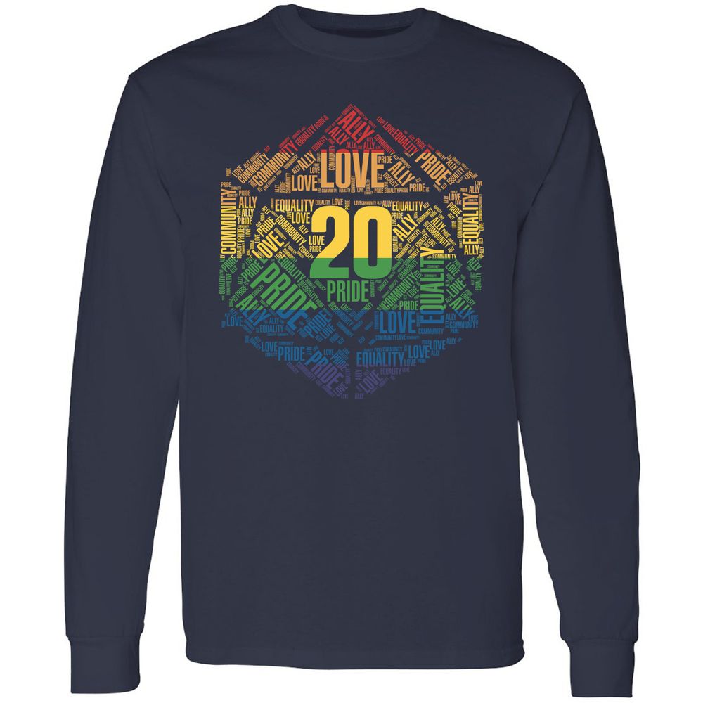 D20 Pride Long Sleeve T-Shirt - Navy - 2