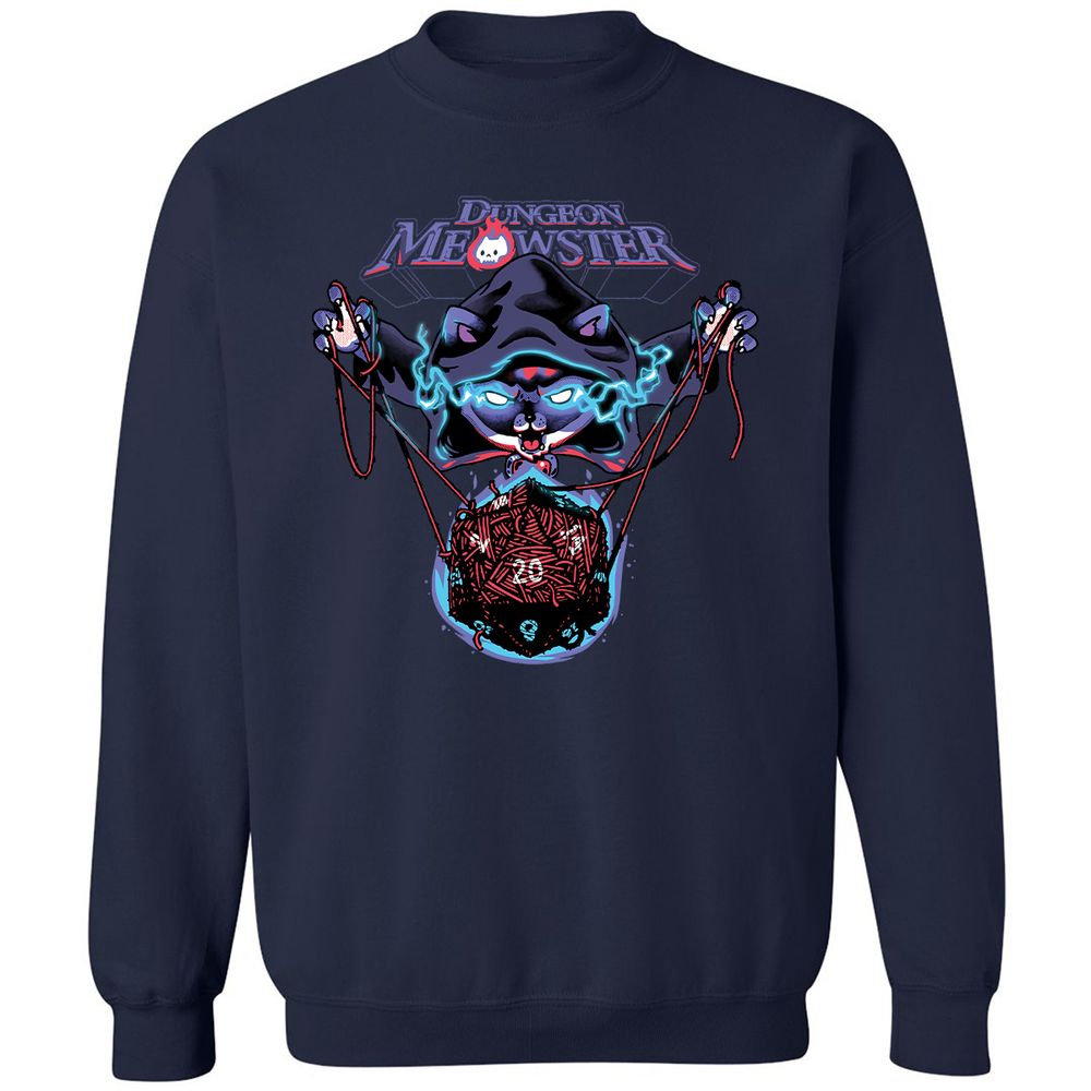Dungeon Meowster Classic Unisex Sweatshirt - Navy - 2