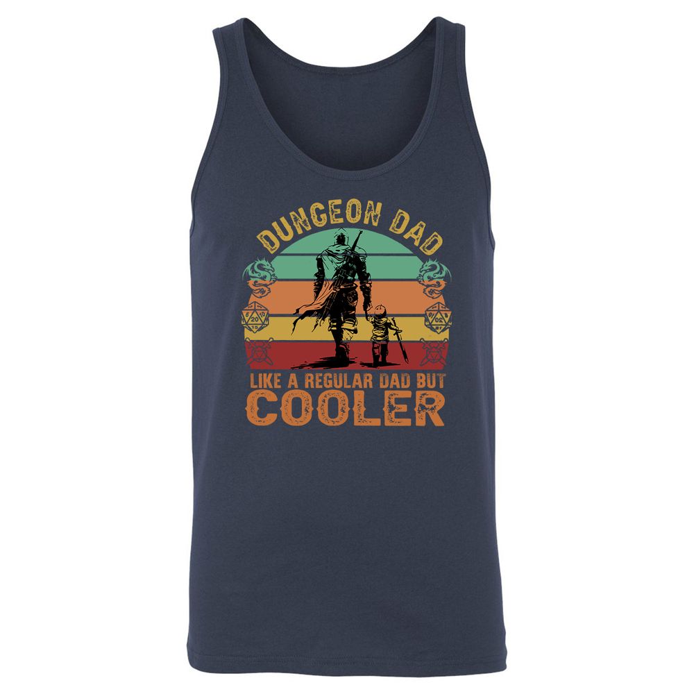 Dungeon Dad Like A Regular Dad Unisex Jersey Tank - Navy - 2