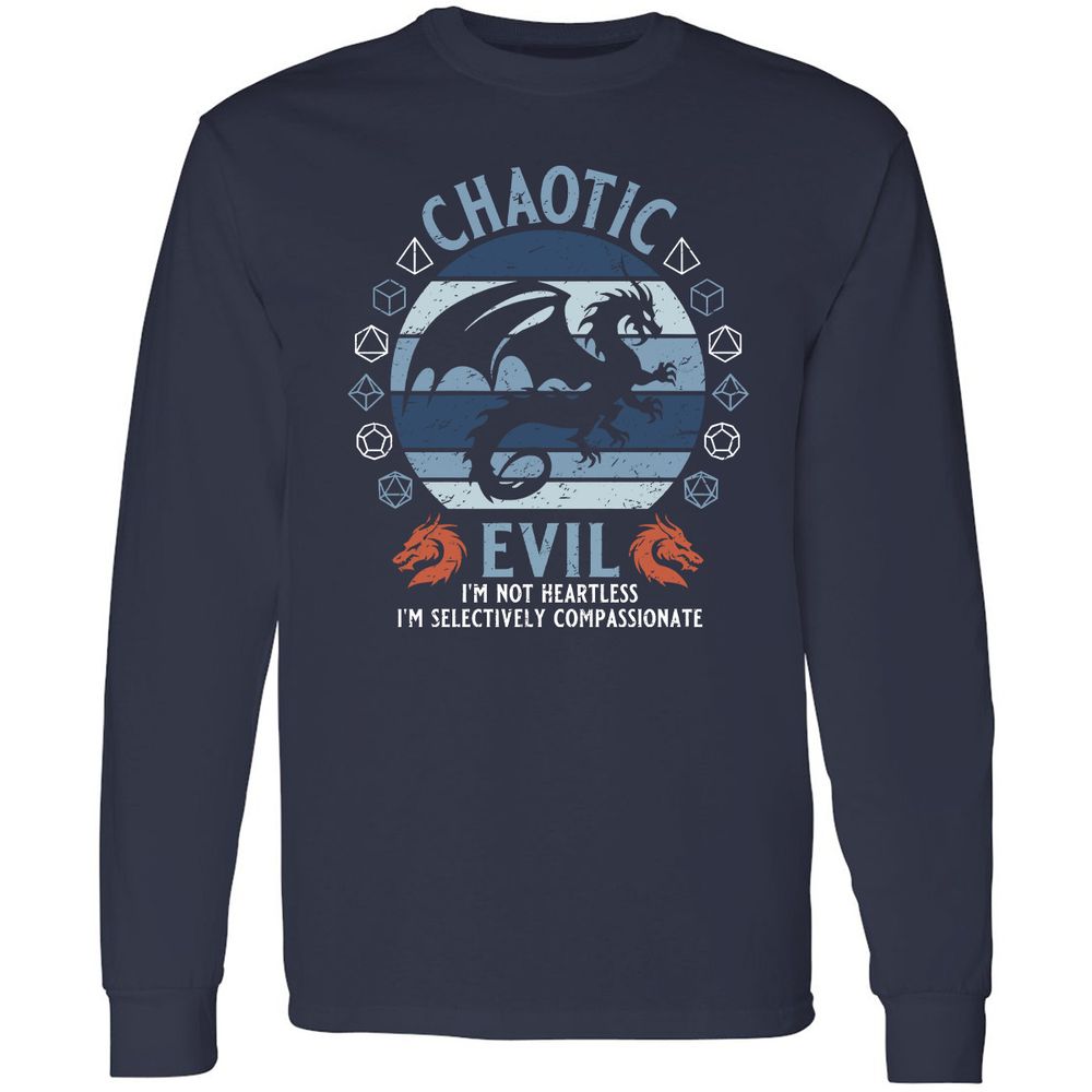 Chaotic Evil 2 Long Sleeve T-Shirt - Navy - 2