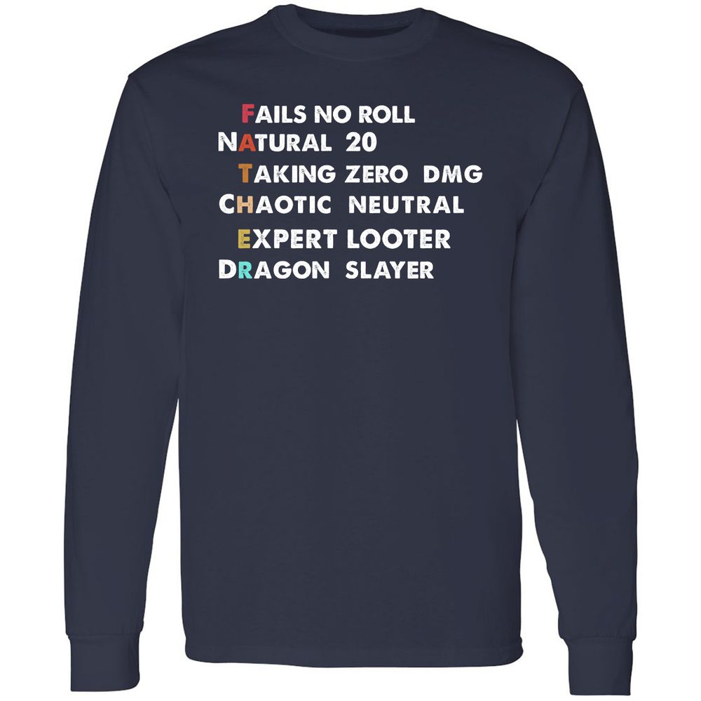 Father D&D Long Sleeve T-Shirt - Navy - 2