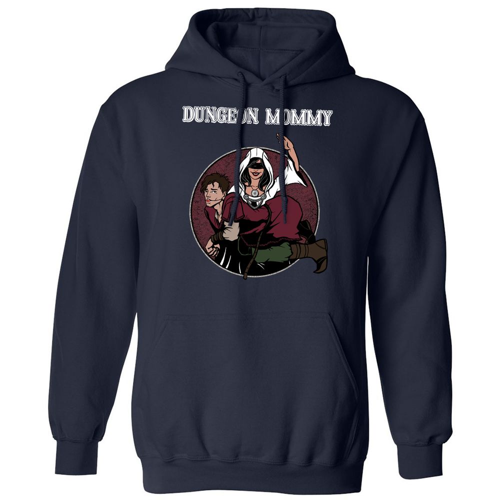Dominant Dungeon Mommy Classic Unisex Hoodie - Navy - 2