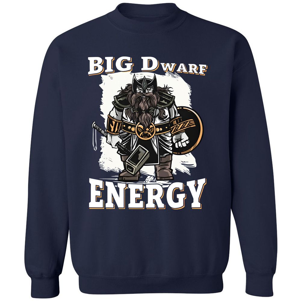Big Dwarf Energy Classic Unisex Sweatshirt - Navy - 2